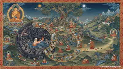 Symbolic representation of darkness gradually illuminated by light, depicting the dissolution of ignorance through wisdom