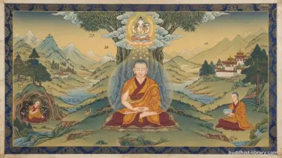 Serene meditator sitting calmly with gentle awareness, representing skillful relationship with physical sensations